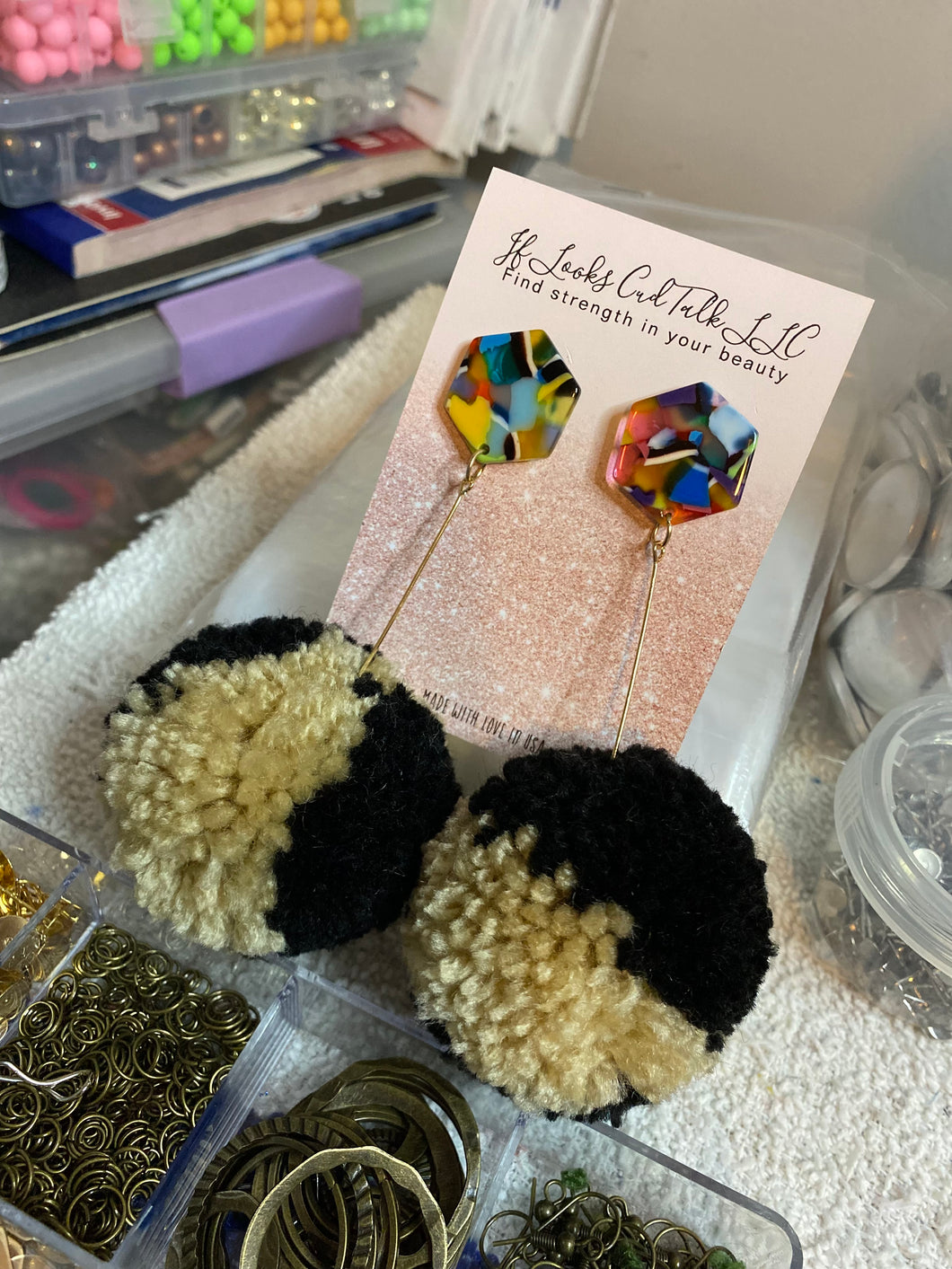 Pom Pom Earrings