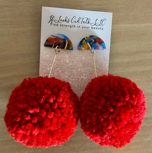 Pom Pom Earrings